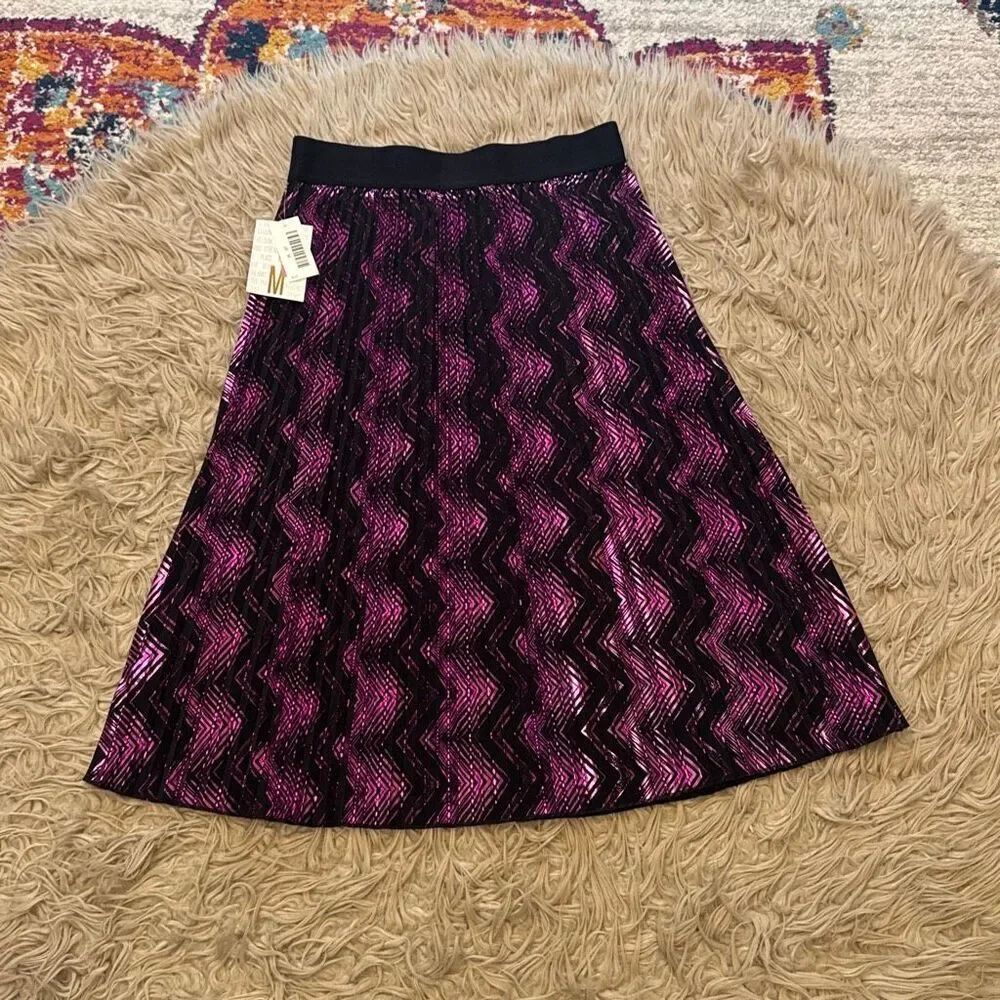 NWT LuLaRoe Jill skirt in a metallic violet medium